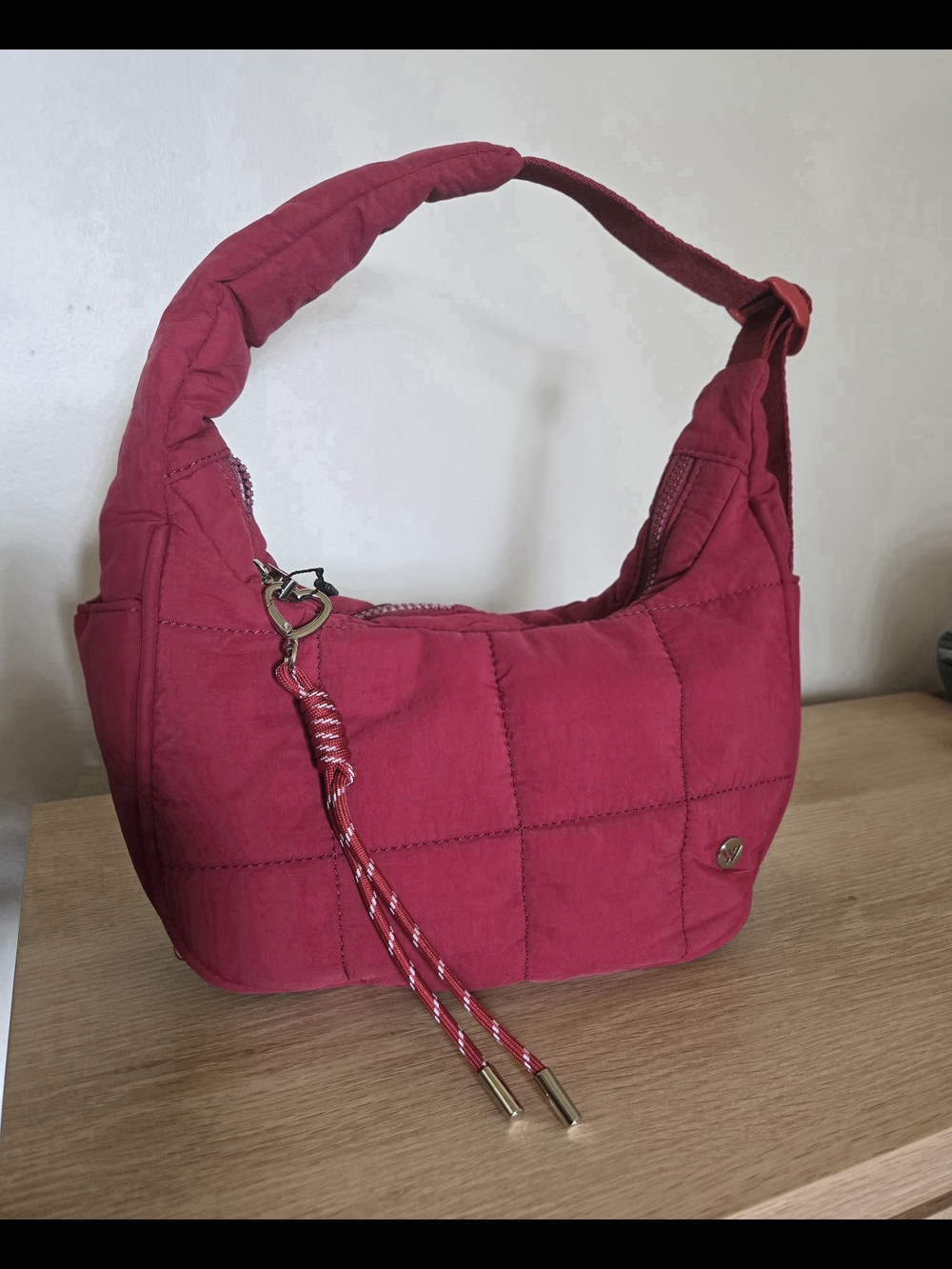 WESTBRONCO Small Quilted Puffer Crescent Shoulder Bag for Women